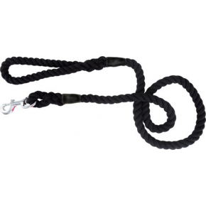 Dog & Co Cotton Mix Trigger Rope Lead Black 5/8" X 48"